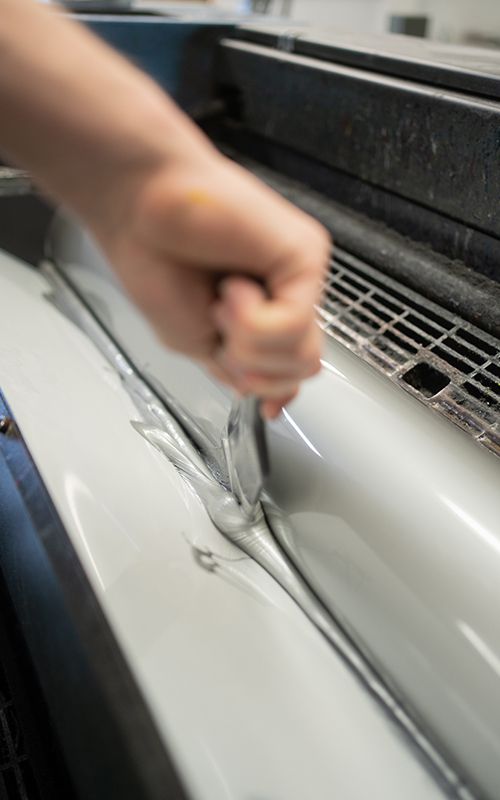 Detailaufnahme Etikettendruckerei