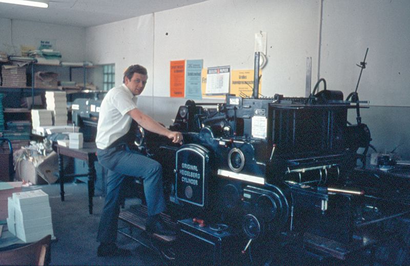 Produktion & Druckmaschine ca 1973